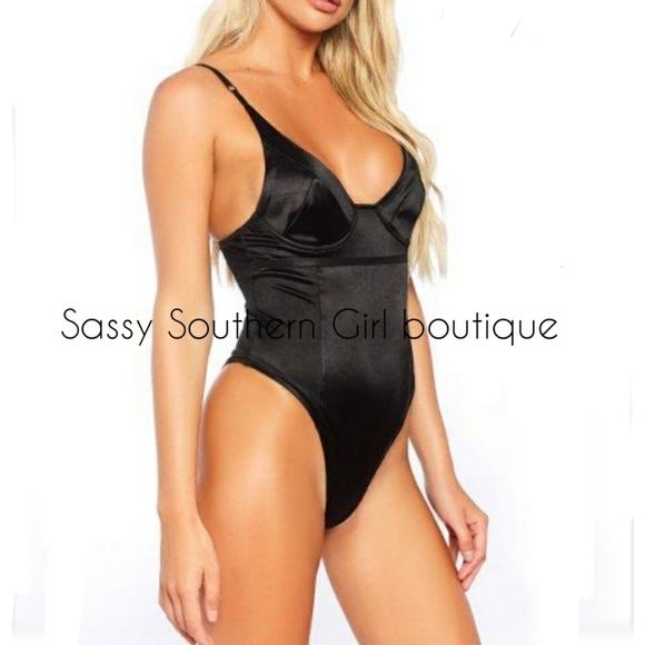 ⭐🆕 Sexy satin balconette corset bodysuit - Picture 6 of 11